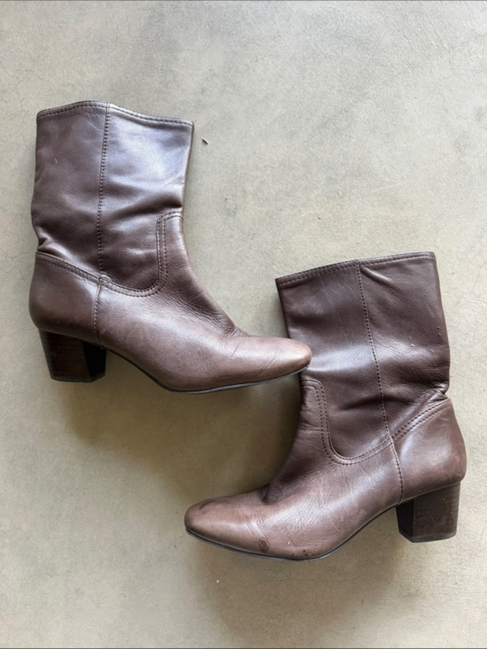 Antonio Melani shoes leather booty heels size 7 1/2